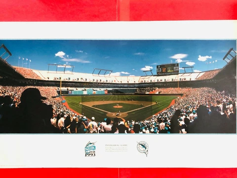 Florida Marlins Inaugural Game Stadium Poster April 5, 1993 Cover