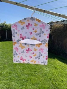 Handcrafted Peg Bag. Pastel Butterflies. SUMMER OFFER! - Picture 1 of 3