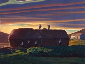 Ireland Farm Sunset Haystack Scene by Rockwell Kent 1922 Art Print to Frame - Picture 1 of 2