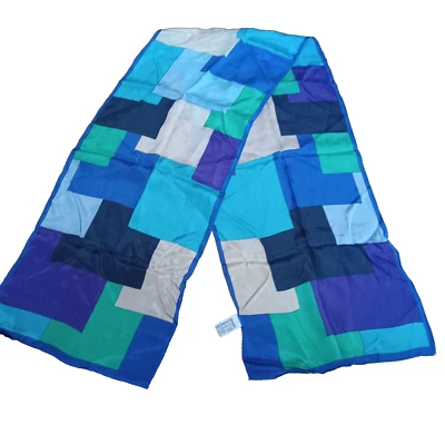 Oscar de la Renta BUFANDA DE SEDA DE COLECCIÓN para Accesorio Street Geometric 49 X 10.5 Foto 1 de 4