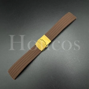 20 22 MM Silicone Rubber Watch Strap Band Waterproof Clasp Fits for Huawei Brown - Picture 1 of 20