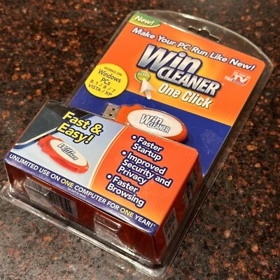 Win Cleaner One Click PC Cleaner USB As Seen On TV Increase Speed Security NEW - Image 1 of 4