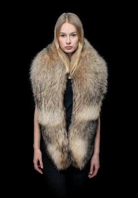 Giant Natural Finnraccoon Fur Handmade Boa Stole Shawl Wrap - Image 1 of 4