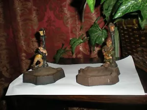 vintage cast iron ashtray with drunk man on light pole - Picture 1 of 4