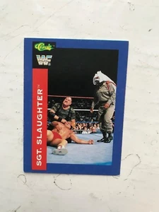 Serie de tarjetas coleccionables clásicas WWF 1991 - SGT. SLAUGHTER #90 HASBRO WWE LUCHA LIBRE - Imagen 1 de 1