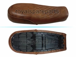 Adapté Pour Royal Enfield Interceptor & Gt 650 " Touring " Cuir Double Marron - Photo 1/8