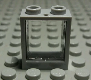 Lego Ventana 1x2x2 New Gris con Cristal Transparente - Imagen 1 de 1