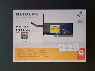 NETGEAR Wireless PCI Adapter WG311 For Desktop Wireless Connectivity NEW FACTORY - Image 1 of 4