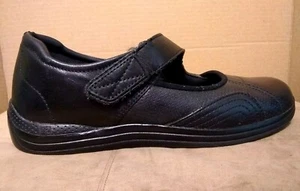 Women's DREW Black Leather Mary Jane Comfort Loafer 14400-12 HEATHER US-9-M f475 - Picture 1 of 12