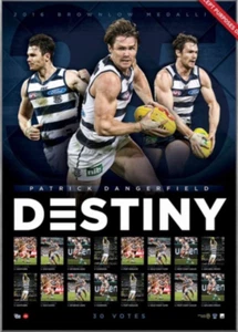 Geelong Cats Patrick Dangerfield 2016 AFL Brownlow Medallist Destiny Print - Bild 1 von 1
