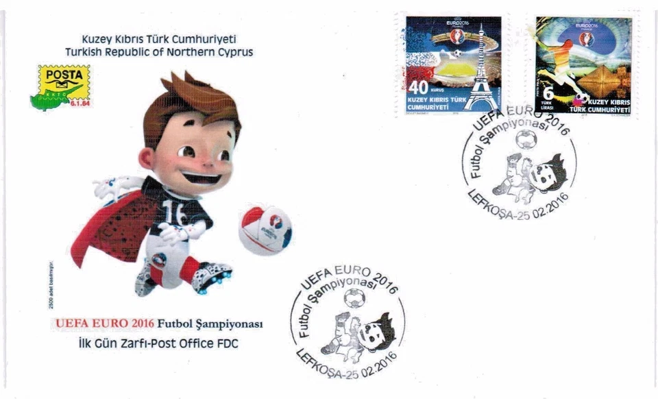 UEFA EURO FOOTBALL CHAMPIONSHIPS 2016 - FDC - Image 1 of 1