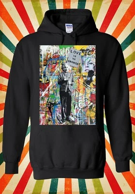Felpa con cappuccio Banksy Einstein Love Is The Answer uomo donna unisex 1784 - Immagine 1 di 4