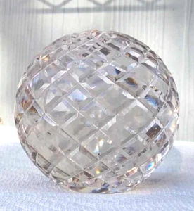 Large 4.75 Inch and Heavy Clear Crystal Ball Paperweight Smooth Base - Picture 1 of 12