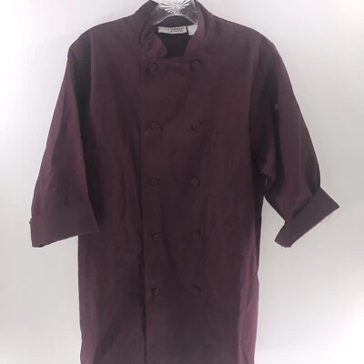 Chef Works Chambery Chef Coat, Wine Color Size Small. - Image 1 of 4