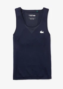Lacoste Women’s Knit Tank Top In Navy Blue | TF7882-00 - Picture 1 of 8
