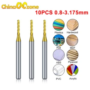 10 piezas de broca de enrutador de grabado de carburo fresadora de extremo vástago recto - Imagen 1 de 6