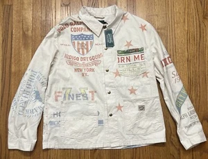 NUEVO CON ETIQUETAS Polo Ralph Lauren Polo Country Bisonte Obra de Arte Bandera de EE. UU. Tareas Chaqueta Talla L - Imagen 1 de 5