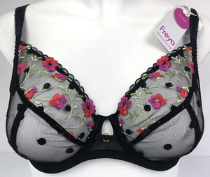 Freya Awakening Underwired Plunge Bra 32DD (last 1) Black AA5331 BNWT - Picture 1 of 5