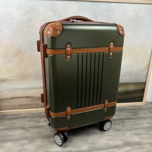 Mark and Graham Terminal 1 Carry-on Hard Case Luggage Olive Brown Open Box Read - Picture 1 of 24