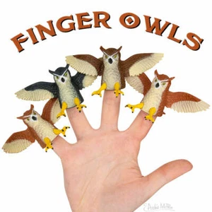 FINGER OWLS - 4 Piece Assortment - Picture 1 of 1