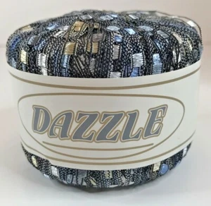 Dazzle Ladder Yarn Blue Grey Gold Black 74 One Ball 25 gram New - Picture 1 of 5