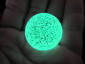 25mm GLOW IN THE DARK SHOOTER Glass Mib Marbles ball Large 1"