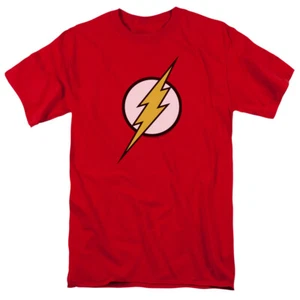 The Flash Flash Logo T Shirt Mens Licensed DC Comics Tee Red - Picture 1 of 2