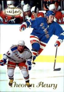 1999-00 Topps Class 1 GOLD LABEL #14 Theo Fleury NEW YORK RANGERS Theoren