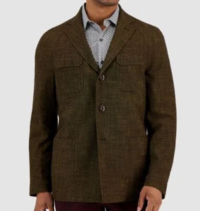 Tallia Men's Gold/Black Slim-Fit Raglan Sport Coat Size 42S - Picture 1 of 1