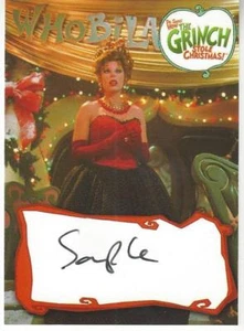 Tarjeta de autógrafo The Grinch Stole Navidad Christine Baranski MUESTRA BA2 en negro - Imagen 1 de 2