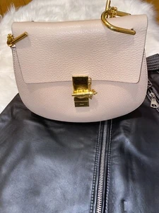 chloe Lambskin drew shoulder bag Cement Pink Pre-owned In Very Good Condition - Picture 1 of 4