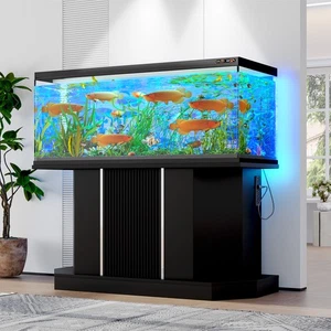 55-75 Gallon Fish Tank Stand w/Power Outlet, Aquarium Stand Cabinet Storage - Picture 1 of 15