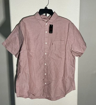 Camisa Levi's Rosa Manga Corta Abotonada, Para Hombre Talla XL Foto 1 de 4