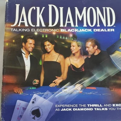 Hasboro Jack Diamond Talking Electronic Blackjack Dealer Game 2001 De colección Usado en Excelente Condición  Foto 1 de 4
