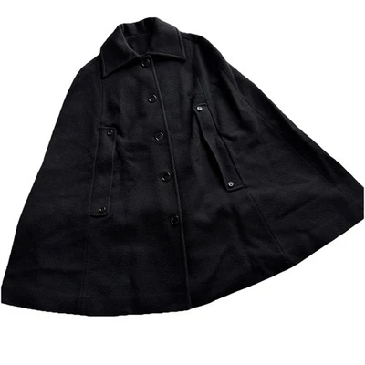 Vintage Young Pendleton Black Pure Virgin Wool Cape Size 7-8 Women’s Mod Small ? - Image 1 of 4