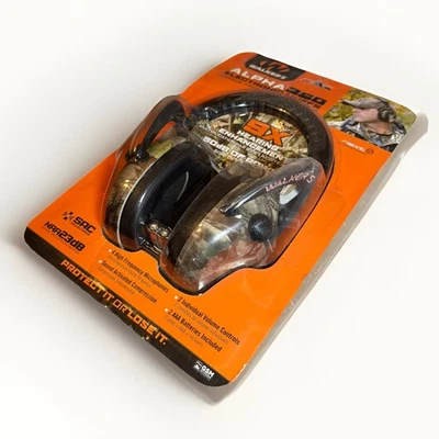 Walker’s Alpha 360 Electronic Earmuffs Camo NRR23dB 9X Gain – New, Sealed - Image 1 of 3