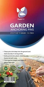 Yield RX Garden Staples, Sod Stakes, Landscape Fabric Pins, Heavy Duty Anti-Rust - Picture 1 of 1