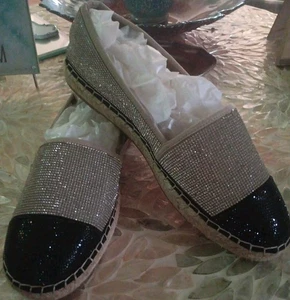 NEW INC INTERNATIONAL CONCEPTS CORVINA RHINESTONES BLING ESPADRILLES 41 10 - Bild 1 von 4