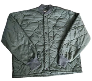 Vintage USAF CWU-9/P Quilted Liner Flying Jacket Olive Green Men's Medium 1971 - Picture 1 of 17