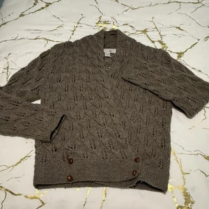VINTAGE Tricots St Raphael Sweater Mens / Womens L Brown 100% Virgin Wool READ - Picture 1 of 9