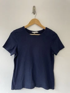 Seasalt Reflection T-shirt Size 10 Navy Blue Short Sleeve 100% Cotton Classic - Picture 1 of 7