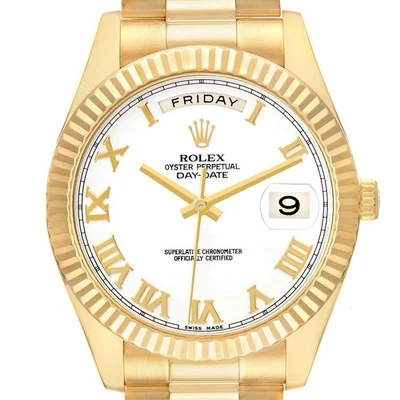 Reloj Rolex Day-Date II 41 President oro amarillo esfera blanca para hombre 218238 Foto 1 de 4