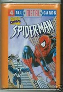 1996 MARVEL COMICS SPIDER-MAN 4 ALL METAL CARD TIN SEALED SET - Picture 1 of 1