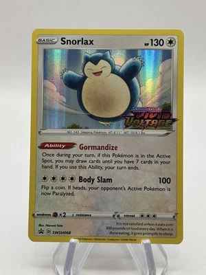 Pokémon Snorlax SWSH068 Holo Stamped Vivid Voltage Sword & Shield Promo Card - Image 1 of 2