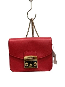 FURLA Shoulder Bag Red Mini Shoulder Chain Bag Red - Picture 1 of 6