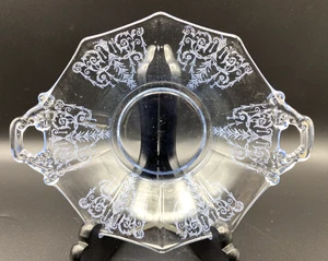 Cambridge Glass Cleo Moonlight Blue Candy/Relish Dish Two Handles Vtg. - Picture 1 of 4