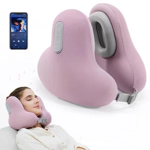 Travel Neck Pillow with Bluetooth Headset, Memory Foam Airplane Pillow for He... - Picture 1 of 7
