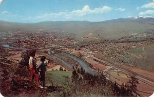 Postcard: Missoula, Montana from Sentinel Mountain, Panorama 1960's - Picture 1 of 2