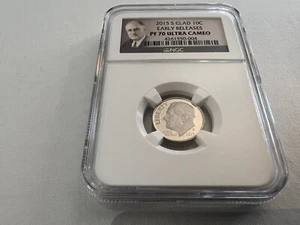 2015-S CLAD ROOSEVELT DIME EARLY RELEASE NGC PF70 U.C. "PORTRAIT LABEL "TOP POP" - Picture 1 of 4