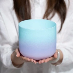 CVNC 432Hz 8"G Throat Chakra Sea of Stars Quartz Crystal Singing Bowl Sound Heal - Picture 1 of 7